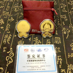 Zhou Family Same Version One Piece Monkey D. Luffy Action Figure Gold Foil Decal Phone Sticker Back Gold Foil Red Envelope