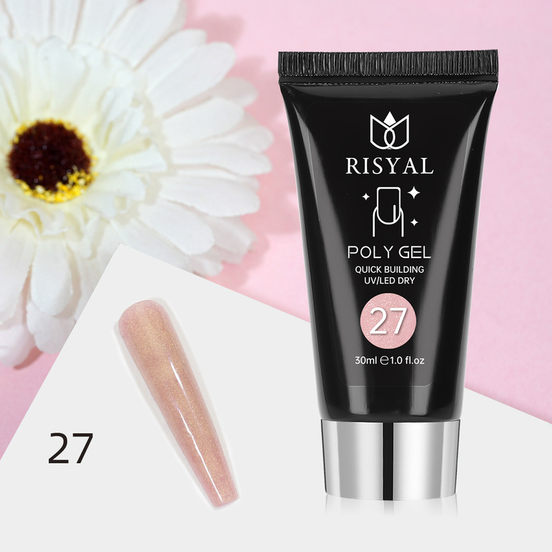 水晶延长胶批发poly gel 30g美甲店专用新款珠光色美甲色胶UV/LED|undefined