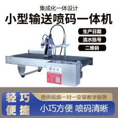小型ラインのインクジェットマシンの一体機は生産日のデスクトップ式のオンライン全自動のバーコードマシンを打ちます。