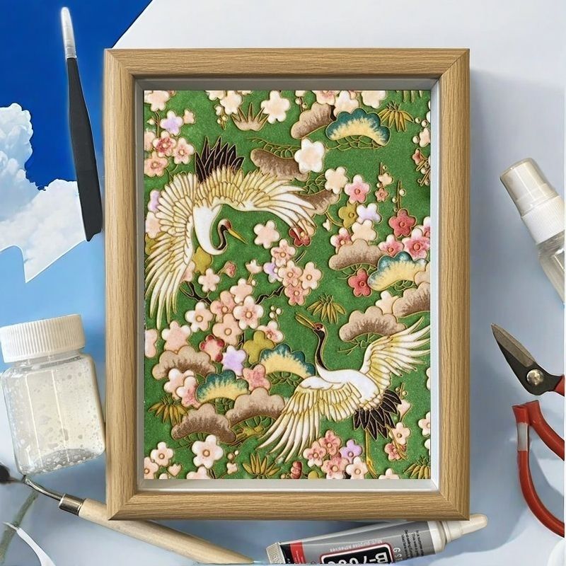 中国の流行の景泰蘭七宝絵付け素材パッケージ、非中国中空フォトフレーム、手作り、送料無料。|undefined