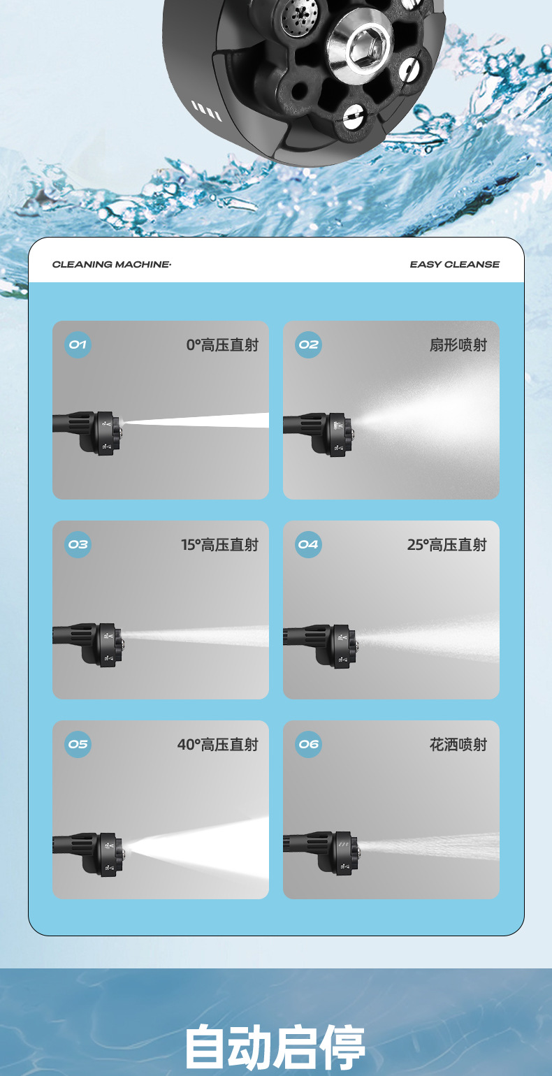 Wireless High-Power Lithium Battery High-Pressure Car Wash Water Gun, Portable Car Wash Machine, Wholesale Cleaning Machine
