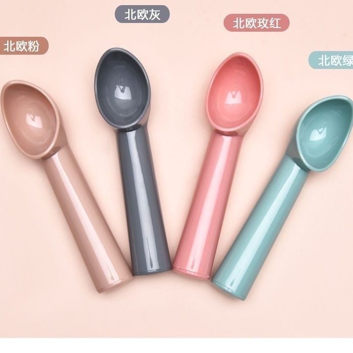 Cuchara de helado Herramienta de excavadora de bolas de frutas Cuchara de hockey Cuchara de bola de helado Cuchara de pudín Cuchara de helado de PP grueso