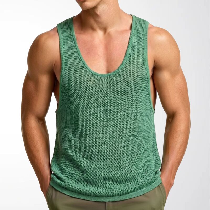 Summer Men's Fitness Hollow-Out Vest American Retro Large Size Loose Knitwear Men's Clothing Source Wholesale Sy0111 Summer Men's Fitness Hollow-Out Vest American Retro Large Size Loose Knitwear Men's Clothing Source Wholesale Sy0111