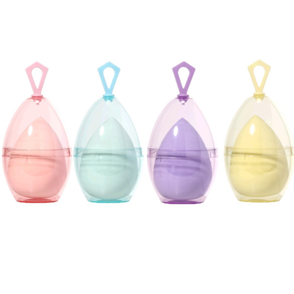 LMLTOP gota de agua de dopamina huevo de maquillaje seco y húmedo de doble uso huevo de maquillaje en agua gran polvo de maquillaje adjunto a la cáscara de huevo