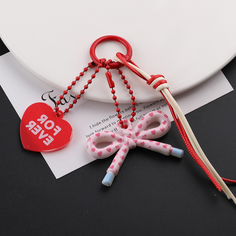 Miu Series Sweet Floral Chain Bow Keychain DIY Handmade Bean Bag Hanging Ornaments Materials and Accessories Miu Series Sweet Floral Chain Bow Keychain DIY Handmade Bean Bag Hanging Ornaments Materials and Accessories