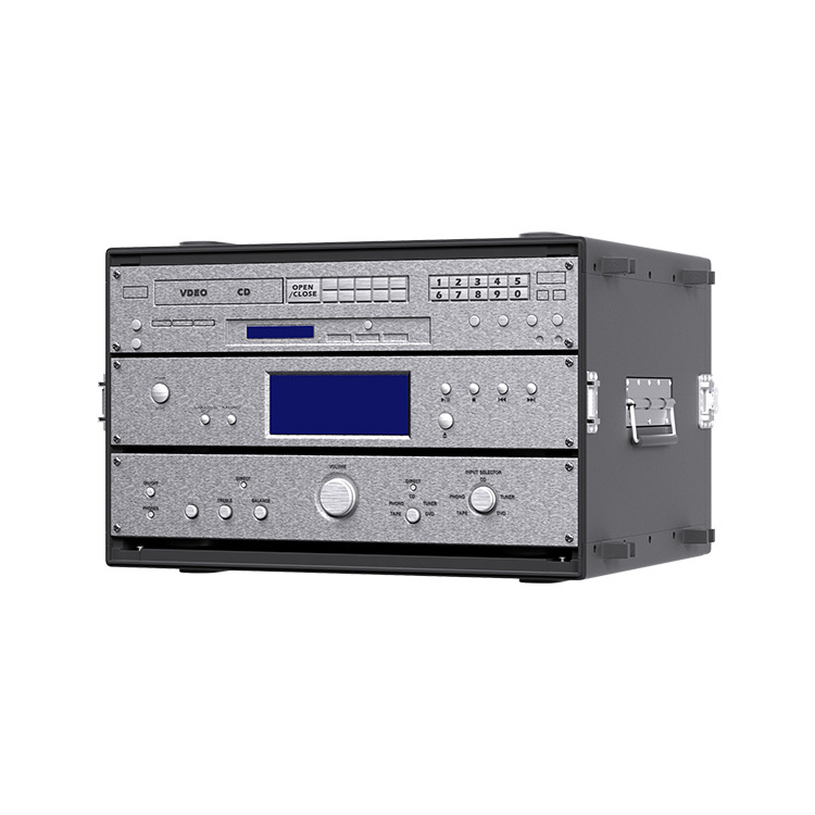 15寸功放机箱4U/6U PE+ABS机箱塑料箱舞台演出家用酒吧航空机箱