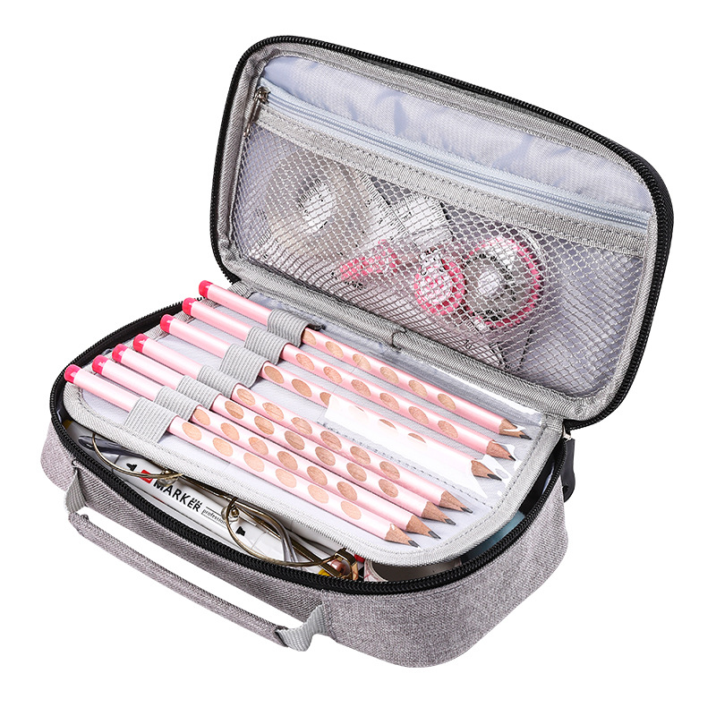 Bolso de lápices transfronterizo Bolso de papelería de sentido avanzado para estudiantes de primaria Simple y de buena calidad 2024 nuevo estuche de papelería portátil de gran capacidad
