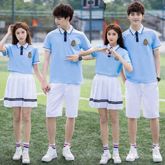 夏季初中生夏裝短袖T恤校服中學生高中生大學運動服套裝班服新款