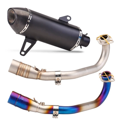 Motorcycle exhaust pipe Steel Front and Rear