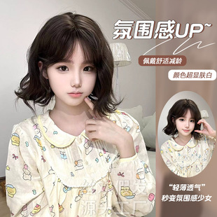 Silk Huan cross-border wholesale wig women's daily online popular short hair curly hair lolita summer new natural full head cover