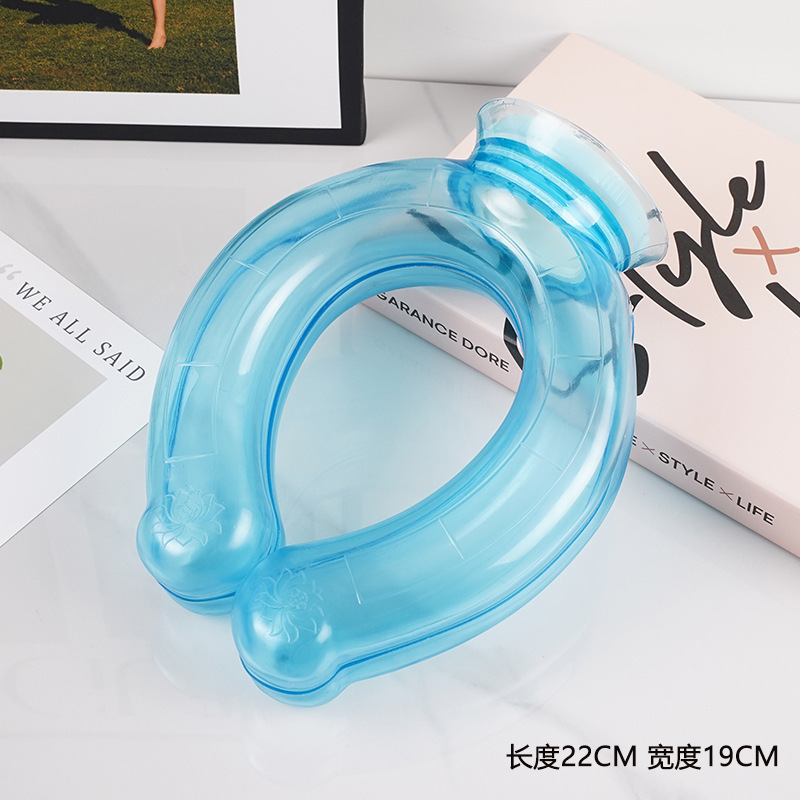 新款小U型挂脖式注水暖水袋颈椎专用U型热水袋热敷脖子降温冷热敷|undefined