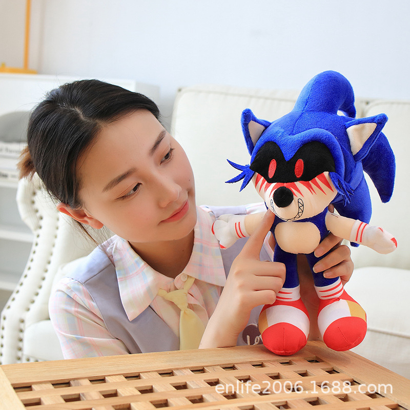 出口索尼克世嘉电子游戏系列漫画造型刺猬SONIC新款毛绒玩具公仔