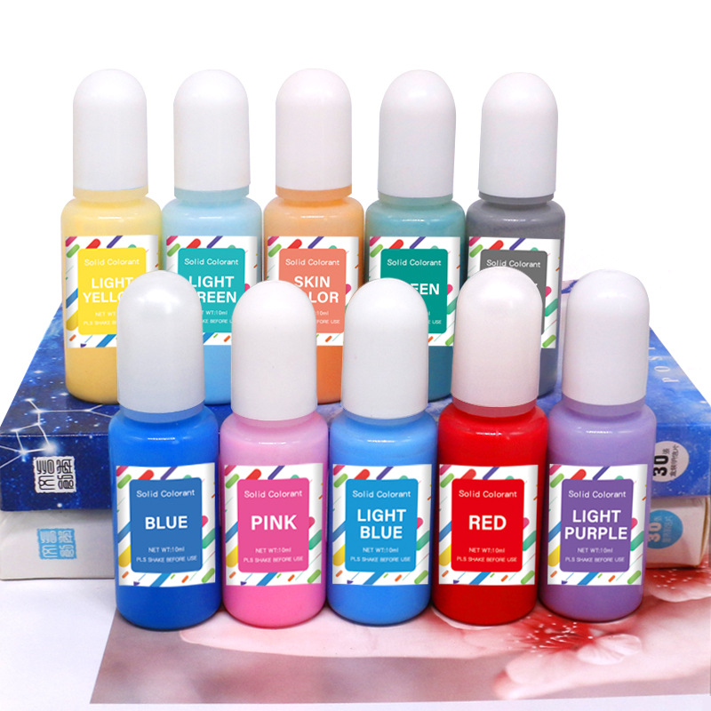 17-color macaron solid color paint DIY crystal drip glue pigment AB resin glue UV glue jelly color dye