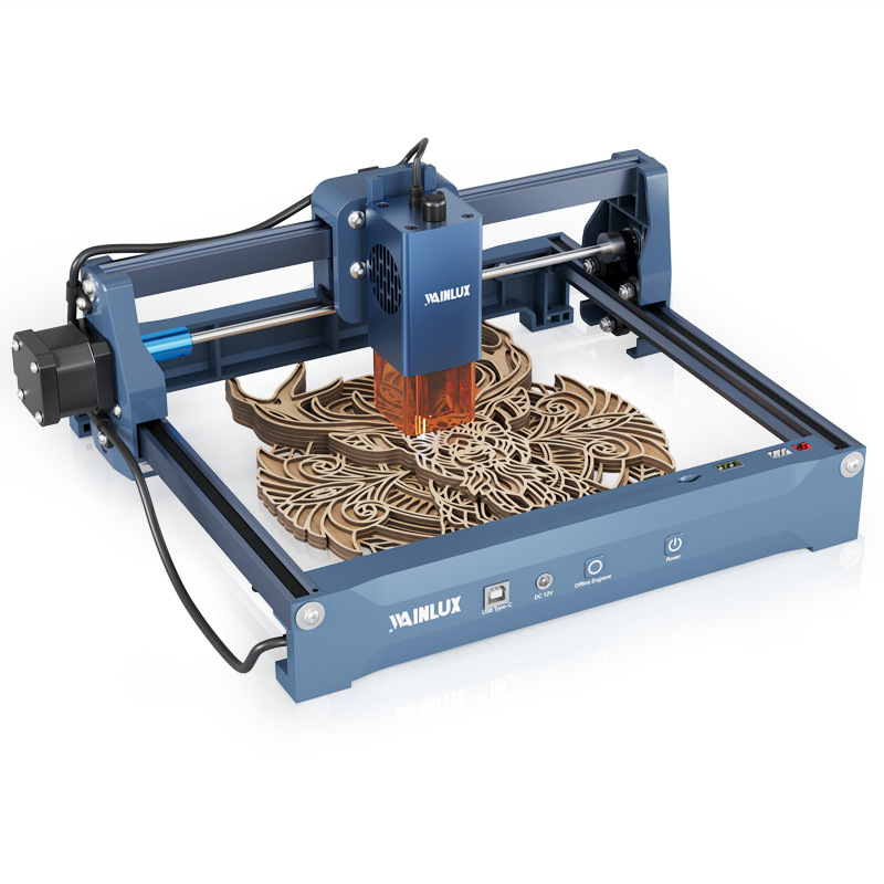WAINLUX máquina de marcado láser de corte de hojas pequeña máquina de marcado y grabado de cuero casero cartón DIY corte y ensamblaje