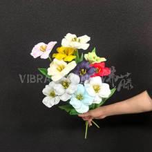 开口笑PU手感布朗尼郁金香仿真花材婚庆花艺摄影道具假花摆件批发