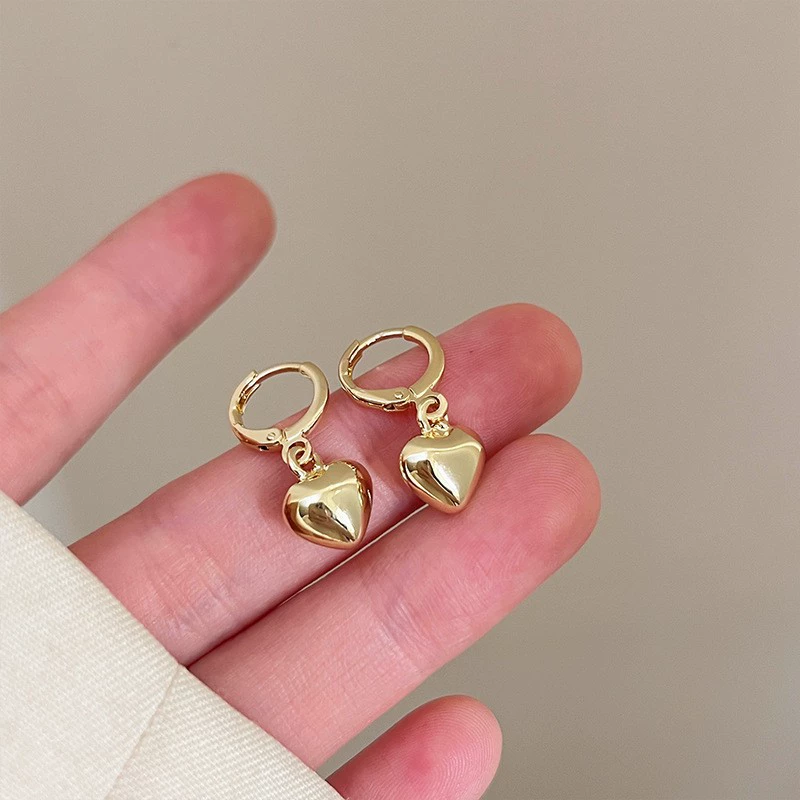 Серебряная игла, золотые универсальные ретро серьги, серебро 925 образец, интернет-знаменитость, стиль легкой роскоши, стиль высокого качества, яркий запоминающийся стиль
