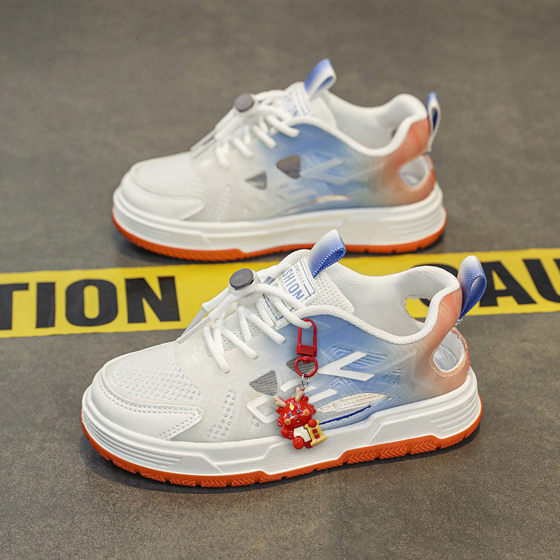 男鞋夏季潮流透气网面薄款镂空网鞋青少年不臭脚运动休闲厚底板鞋