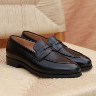 A generation of British first-layer cowhide comfortable suit leather shoes foot business office business a pedal loafers