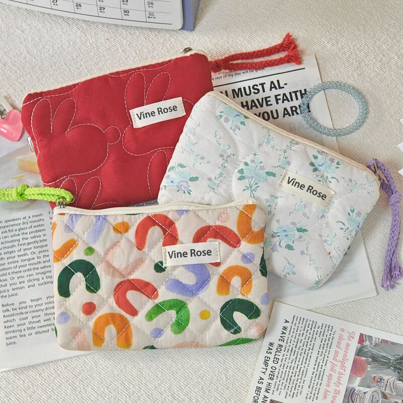 Floral Coin Purse Storage Quilted Quilted Travel Mini Card Holder 62 Lipstick Bag 431 Portable Cute Little Fresh Floral Coin Purse Storage Quilted Quilted Travel Mini Card Holder 62 Lipstick Bag 431 Portable Cute Little Fresh