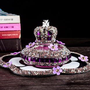 Crown Car Perfume Seat Ornaments Car Interior Decorations Atmospheric Diamond Crystal Ornaments Car Wholesale White