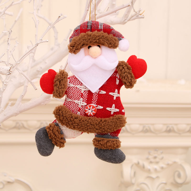 Decoraciones de Navidad anciano muñeco de nieve ciervo regalos de Navidad pequeño colgante muñeca de peluche colgante de árbol de Navidad suministros