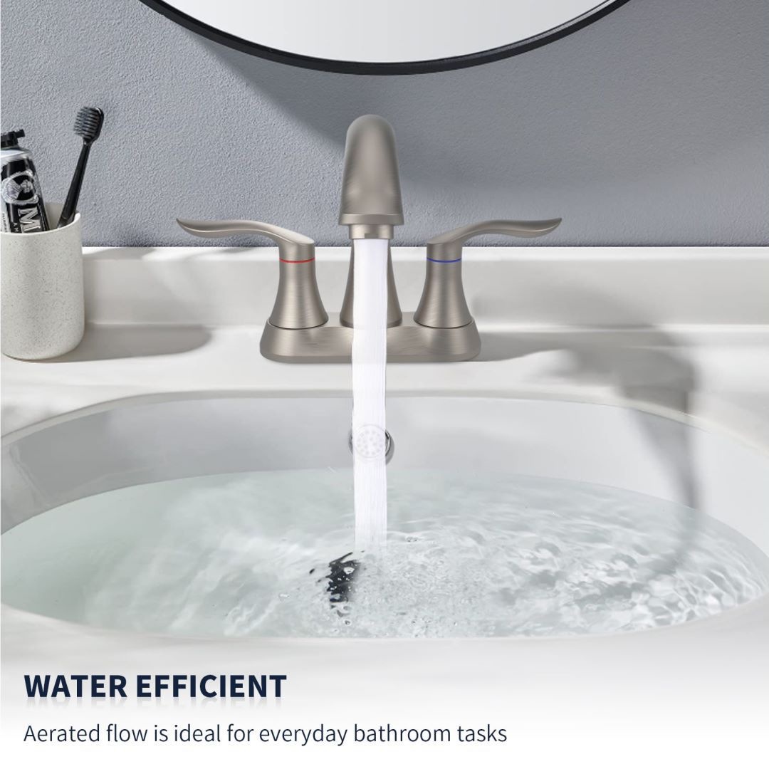 4 pulgadas de estilo americano frío y caliente doble mango baño baño lavabo lavabo grifo certificación CUPC Amazon