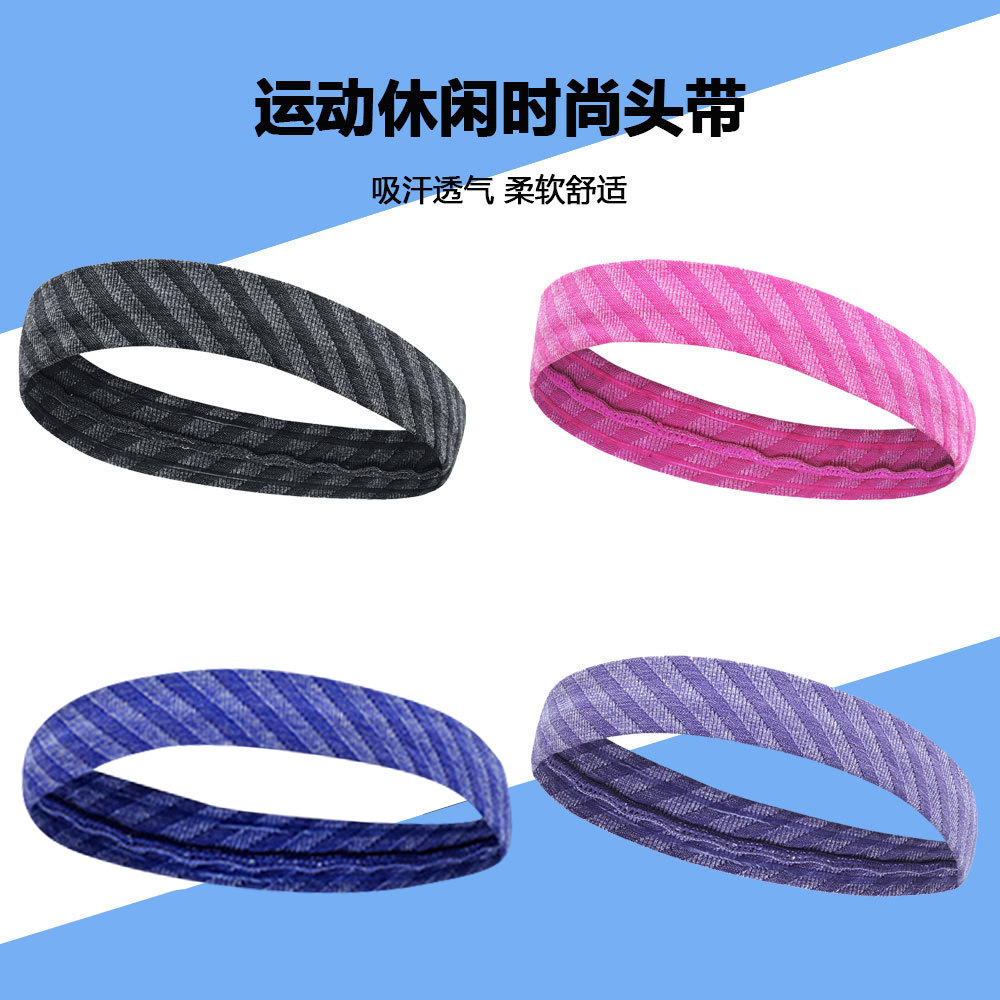 Summer Fitness Sweat-Absorbent High-Elastic Sweatband Outdoor Cycling Silicone Non-Slip Quick-Drying Sweatband Yoga Sports Headband