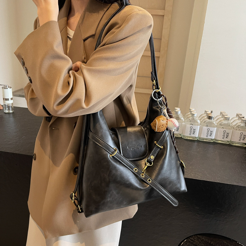 Mochila de mujer de gran capacidad retro de alta gama 2024 nueva mochila de todo fósforo bolso de hombro multiusos bolso Tote