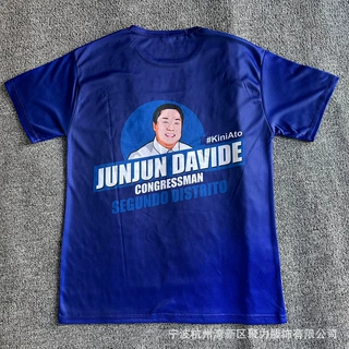 赞比亚热转印人头像烫画高温压工艺圆领选举广告衫全涤T恤竞选衫