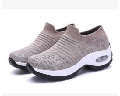 Кроссовки-носки Slip-on, мягкая пятка, дышащий трикотаж, большие размеры (35–44)