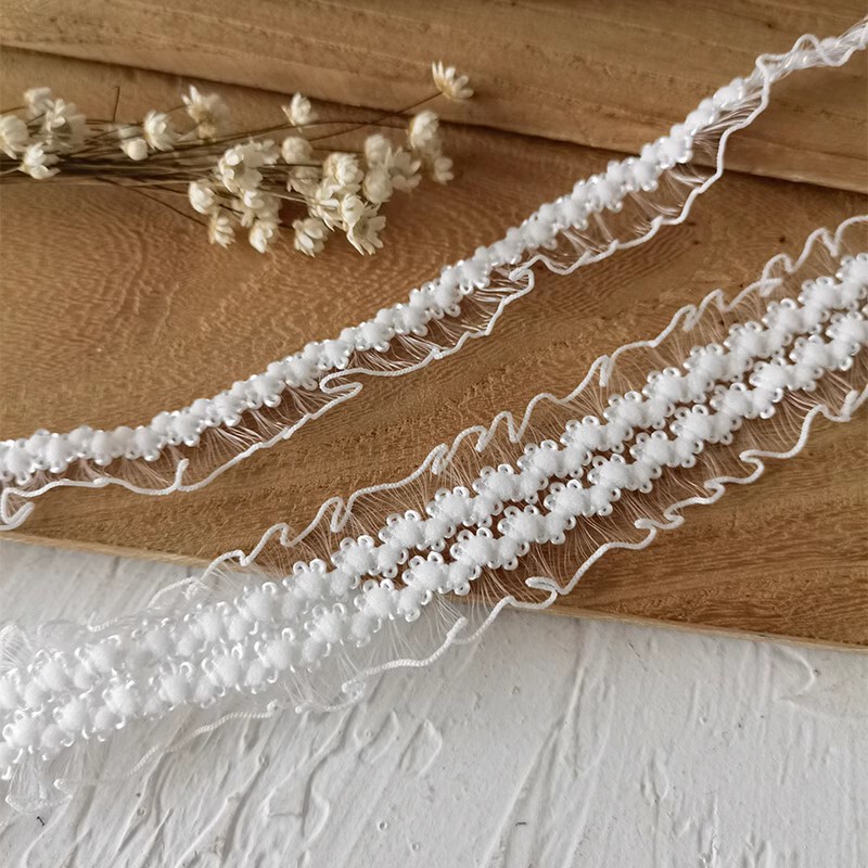 5 m Ruffle Stretch Auricularia Lace Accessories DIY Fabric Clothes Skirt Home Textile Decorative Elastic Band Garment Design