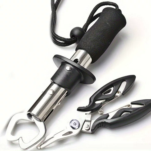 Luya Tongs Stainless Steel suit Combination Stainless Steel Fish Catch Straight Handle Fish Control small size Luya Tongs