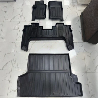 Universal Foot Pad, Cruiser Lc80Lc76 Land Cruiser - black-left-hand-drive-lc76-tpe-foot-pad-trunk-pad-3-pieces-in-total-2023-models-and-old-models-before-23-models-in-the-main-and-passenger-seats-full-tpe-special-car-dedicated