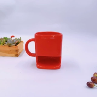 陶瓷马克杯创意异型饼干杯陶瓷儿童牛奶杯可做LOGO礼品纪念杯批发