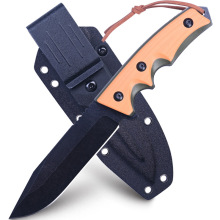 厂家现货一体龙骨户外战术小刀G10野营高硬度防身随身军刀求生刀