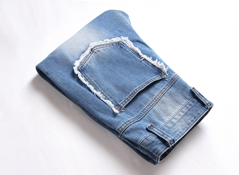 Men's Jeans Straight Leg Distressed Denim Pants For Men_voghion.com