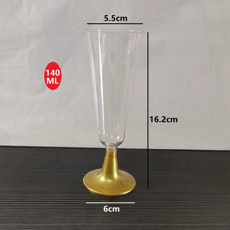 Disposable wineglass, champagne glass, transparent plastic mousse