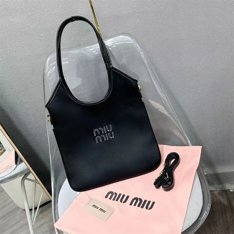 Miu Tote Bag Canvas Bag Hobo Armpit Bag Single Shoulder Women's Bag Female Student Shopping Bag French Lazy Style Bag