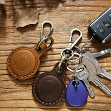 E 36794 Leather AirTag Keychain ţƤ AirTag �����׿羳��