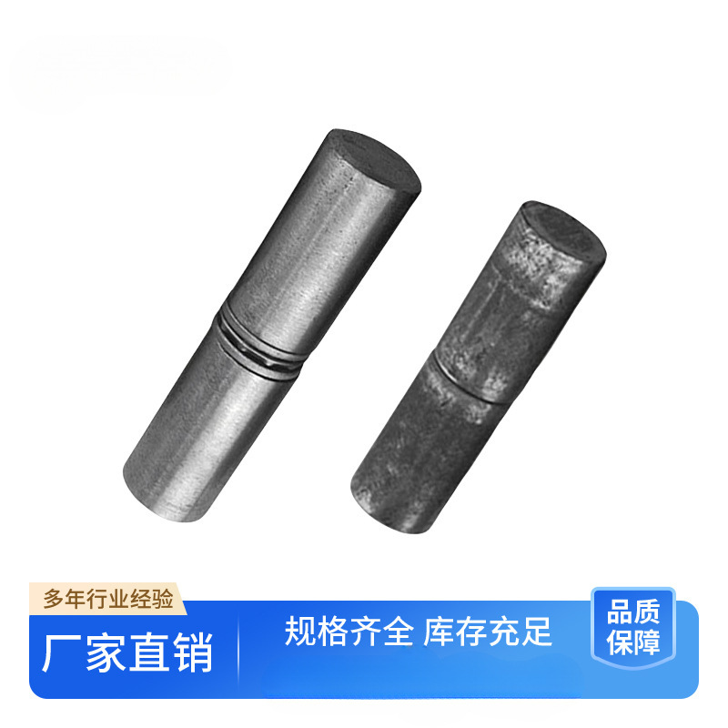 国标铁门轴重型脱卸圆柱铰链合页焊接机柜电焊插销实心转轴