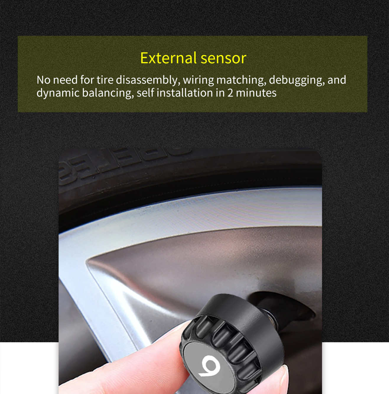 T15-6 Wheel Solar Tire Pressure Monitoring Upgrade Atmospheric Pressure 9.9Bar144Psi Rv Six Tire Pressure