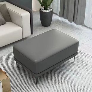 Universal Sofa Footstool for Leisure Home Living Room Combination Chaise Longue Modern Simple Light Luxury Shoe-Changing Stool Orange P^