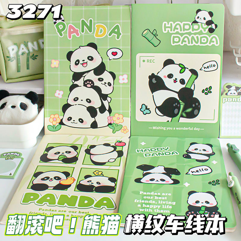 Temporada escolar Panda A5 cuadernos de dibujos animados cuadernos