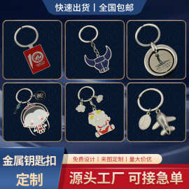 合金金属烤漆钥匙扣批发个性卡通珐琅挂件制作压铸旋转钥匙链礼品