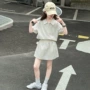 女童新款条纹短袖裙裤