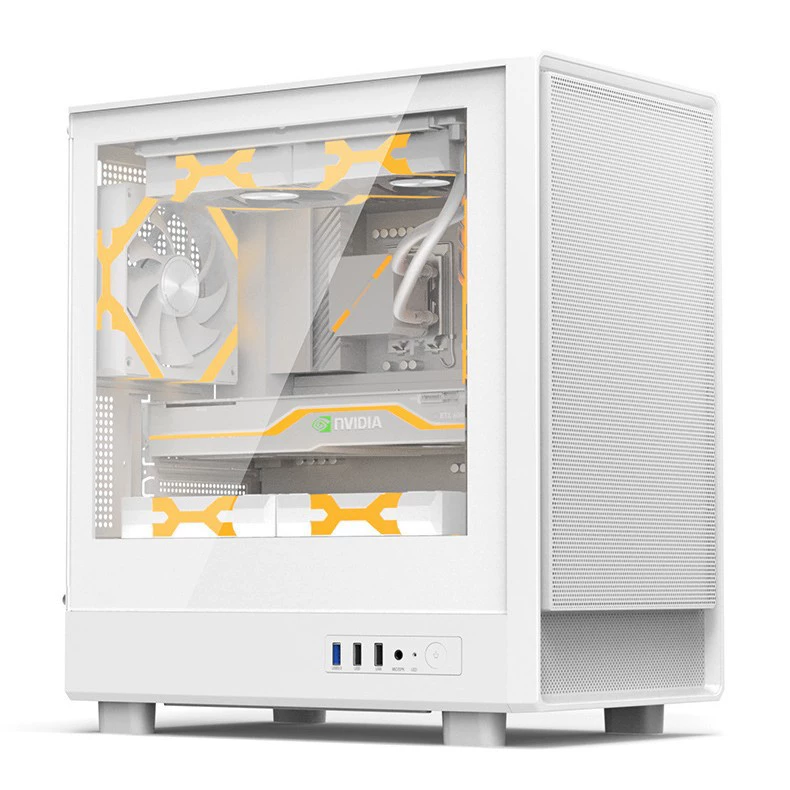 Корпус компьютера Jinhetian Jianyuji настольный DIY стекло боковая прозрачная MATX белый водяное охлаждение корпус