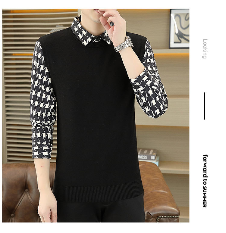 D4075 800K ÁO LEN NAM CHATDCH ÁO LEN DÁNG ÔM BODY GỢI CẢM SEXY CẢ BỘ 2 MÓN MÙA XUÂN THU ĐÔNG PHONG CÁCH HÀN QUỐC THỜI TRANG NAM G02 SẢN PHẨM MỚI