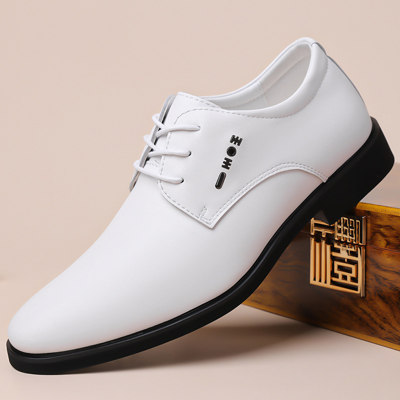 2022 otoño nuevos hombres de negocios zapatos de cuero formales de cuero de los hombres con cordones altura interior aumentó 6cm zapatos de cuero solo 1058 image 8