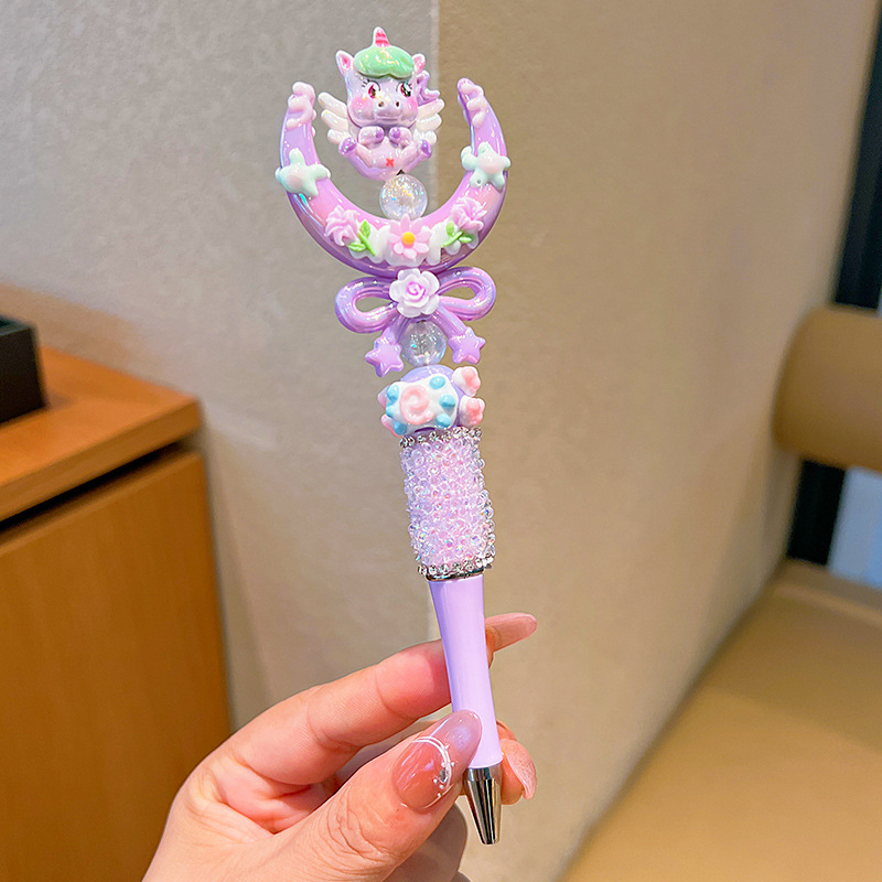 Pony Baoli bolígrafo giratorio para niños lindo bolígrafo de papelería de dibujos animados para estudiantes de escuela primaria