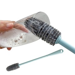 Bottle Brush Long Handle Cup Brush Lid Brush Insulated Cup Cleaning Washing Cup Milk Bottle Glass Cup Silicone Brush Home Gadget